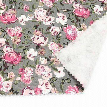 Poly Pique Sherpa Fleece Fabric with Anti-static, Anti-pilling and Wet Print