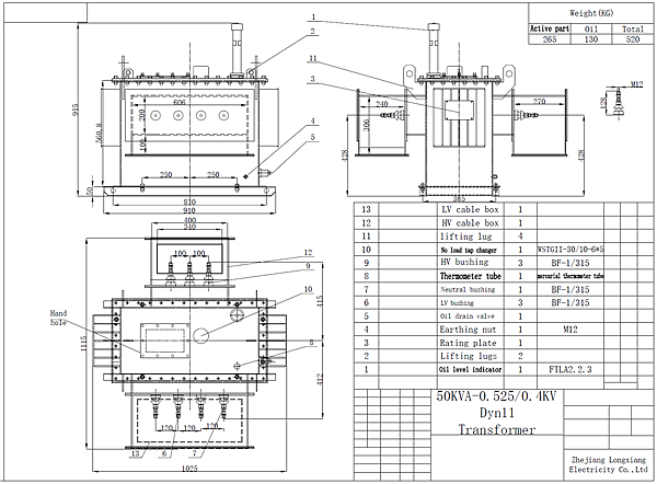 50kva transformer drawing