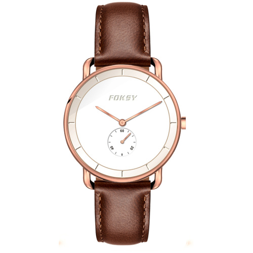 Stylish rose gold japan miyota 30m water resistant men watches