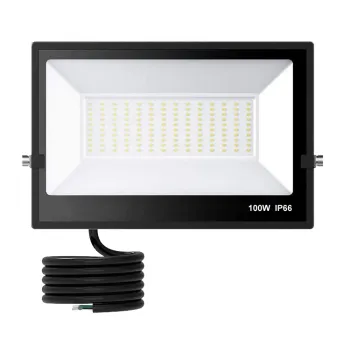Customizable 100W IP66 Waterproof Outdoor Floodlight with White Color Temperature Range 2700K to 6500K LED Lighting