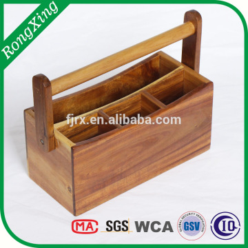 bamboo tool chest,bamboo tool box,Bamboo Flatware Caddy