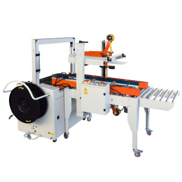 KF-5050B Carton Sealing Machine with Linked Strapping