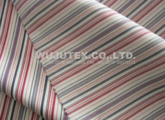 Soft Handfeel Cotton Nylon Fabric Spandex, Twilled Weave Stripe Cloth Material
