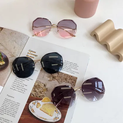 2024 Newest Women's UV400 Rimless Gradient Sunglasses by Designer Brands