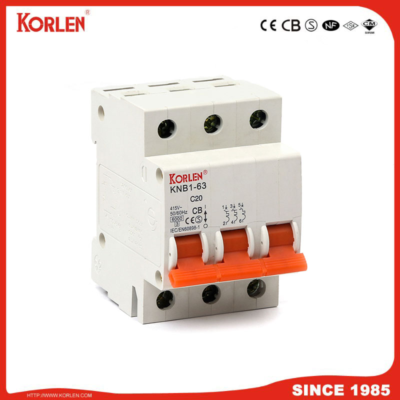 Miniature Circuit Breaker 4.5KA 63A 1P with NF