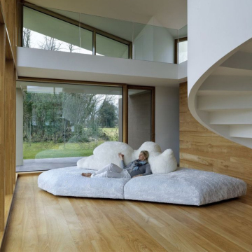Sofá modular de paquete de osos polares de diseño minimalista para sala de estar