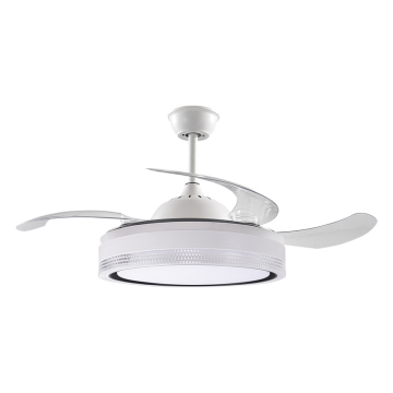 Moderne 220 V 120W weiße Fernbedienung Deckenventilator mit 4 Klingen und Licht
