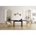 Marble top wood table, Round dining table