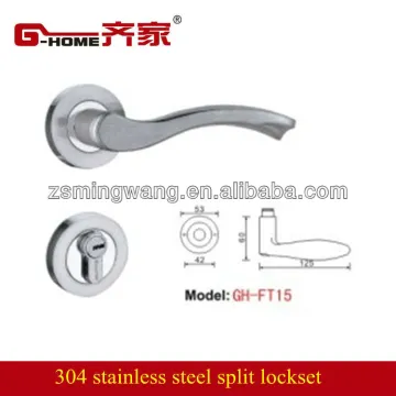 SUS304 stainless steel door lever handle privacy lock