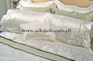 25mm Oeko--certification 100% charmeuse silk queen quilt covers uk