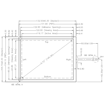 5.7 inch AMT Resistive Touch Panel 9532