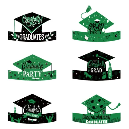 Graduation Party Supplies: Decorative Paper Hats and Props