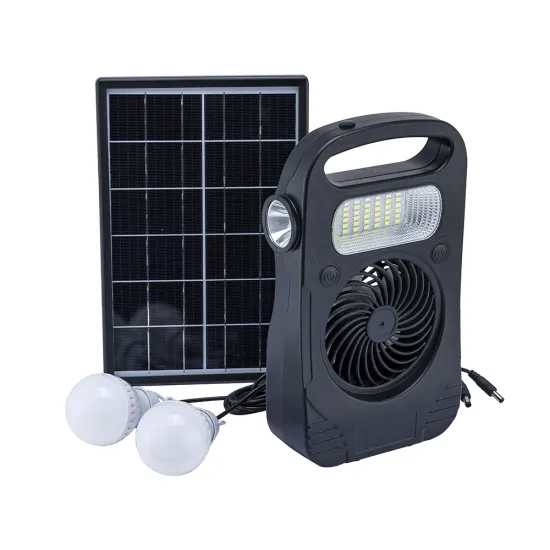 Customized Logo DC LED Lights Rechargeable Portable Solar Spot Light Kit with Fan