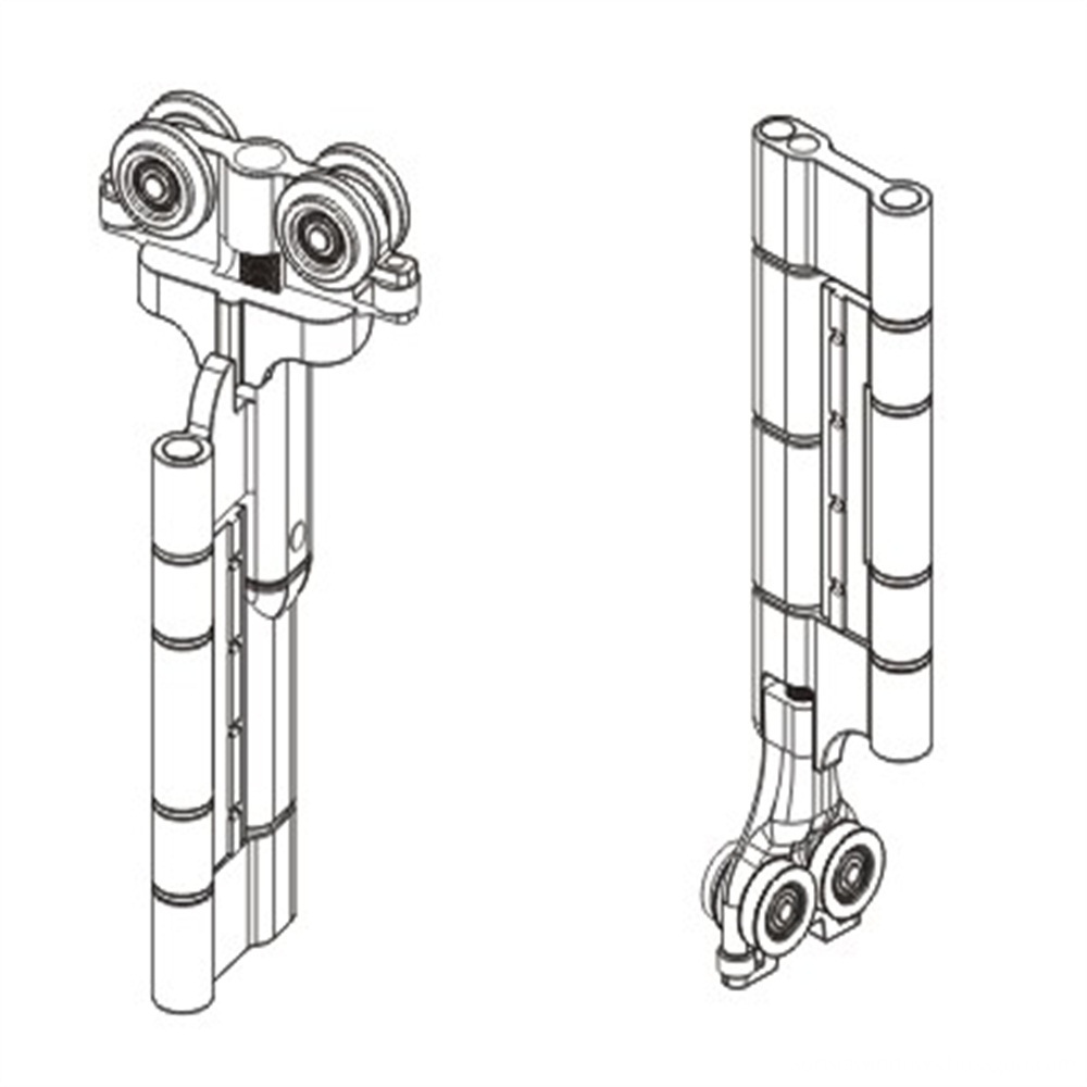 high quality zinc alloy slide & fold door bottom roller 3