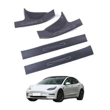 OEM Car ABS Accessories for Tesla 2019-2023 Model 3 Carbon Fiber Door Sill Protection Plate
