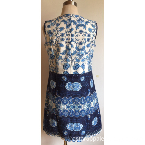 Beach Leopard Print Poplin Printed for Women Dress