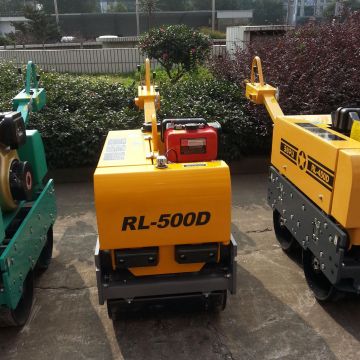 Mini Road Roller Compactor: Construction Machine 550Kg Double Drum Walk-Behind Hydraulic Vibrating Vibratory Machine