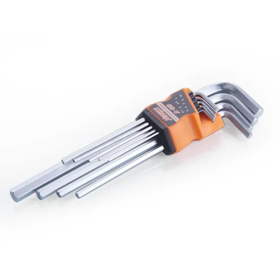 Industrial 9pcs Flat Head Extra Long Hex Key Wrench Set