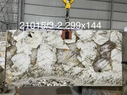 Brazil Natural White Slab Patagonia Granite Quartzite for Countertops, Vanity Tops, and Table Tops