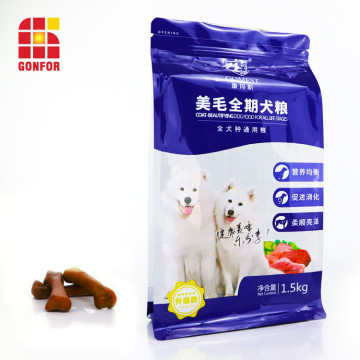 1.5KG Flat Bottom Pouch Bag of Dog Food