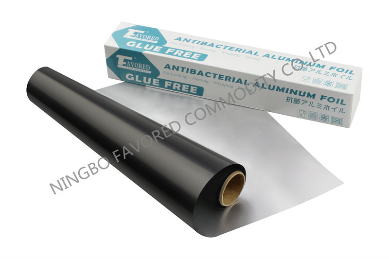 Black printed aluminum foil roll