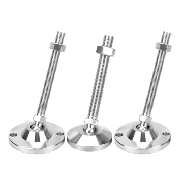 Vendita calda Fede in gomma regolabile - Fede di livellamento girevole in acciaio inossidabile M10 con base (40 mm, 50 mm, 60 mm)