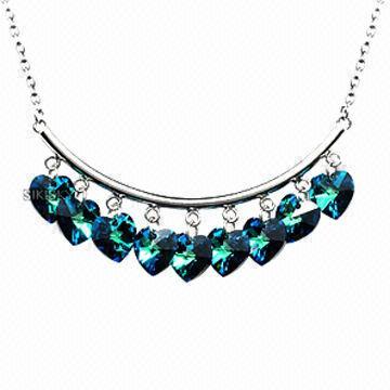 Sterling Silver Necklace with Rhinestones, Used for Promotional Purposes
