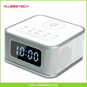 Qi Wireless Charger,Bluetooth USB Speaker,Alarm Clock