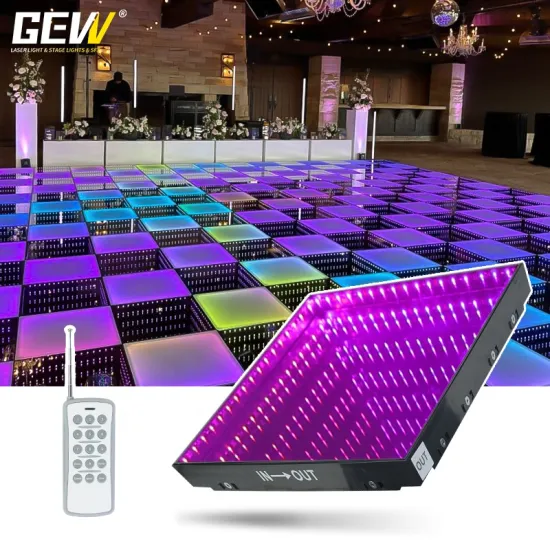 LED Dance Floor Light: 3D Effect Infinity Magnetic LED Wedding Party Stage Lighting