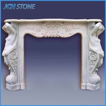 Nature polished stone electric fireplace insert