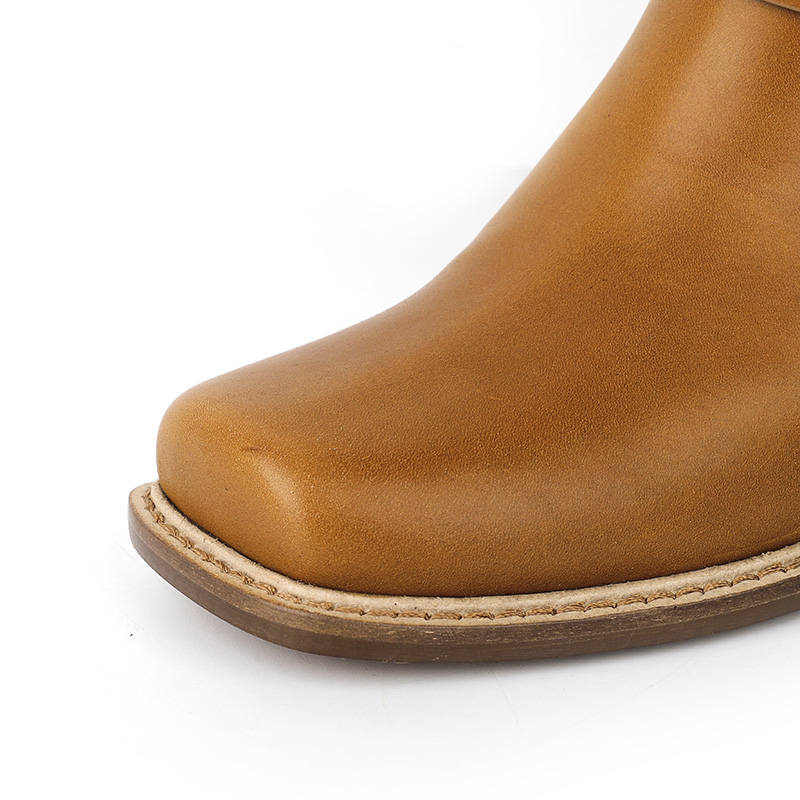 Elegant Square-Toe Knee-High Boots