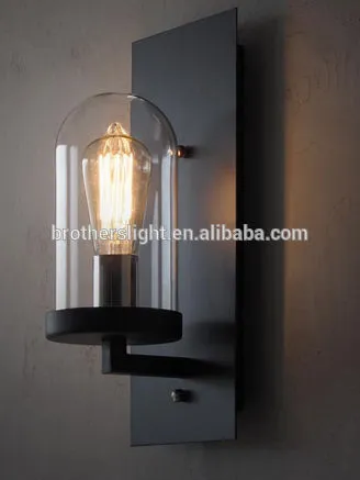 Vintage/antique Glass/Iron wall lamp light edison bulb/ led bulb