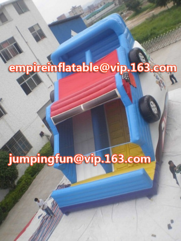 Cool car design inflatable water slide medium size for kids ID-SLM041