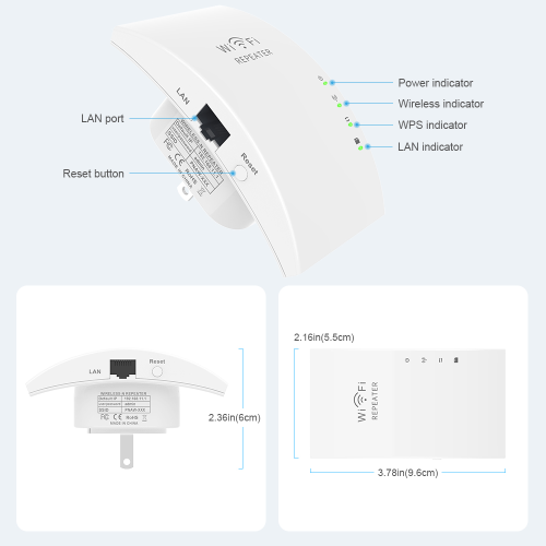 Wi-Fi Booster / Hotspot com porta Ethernet