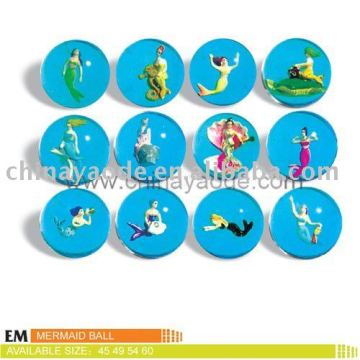 3D figurine mermaid bouncing ball
