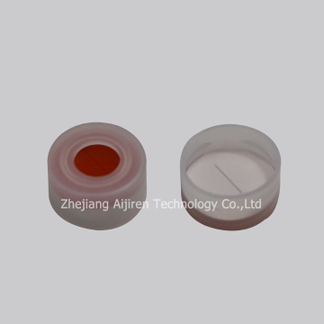 Pre-slit white PTFE red Silicone septa natural snap-top polypropylene cap vials crimp top