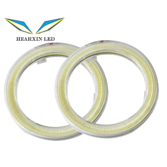 Super Bright COB LED Angel Eyes Headlight Halo Ring Lamps with Cover