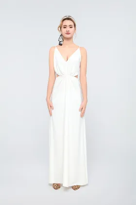 White fancy strap dress