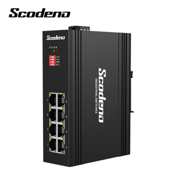 Industrial Network Switches with 8 RJ45 Ports POE