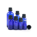 Botella de aceite esencial de vidrio azul de 30 ml