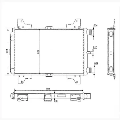 Fo-rd Es-cort Auto Radiator Cover 6TA004A