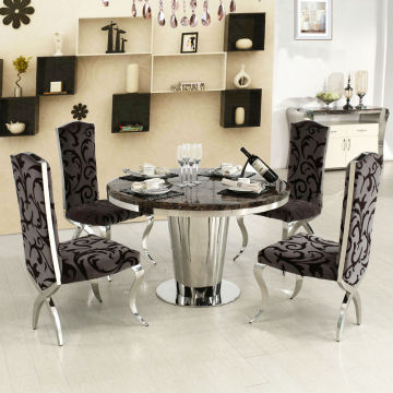 Round Marble Dining Table Set 121