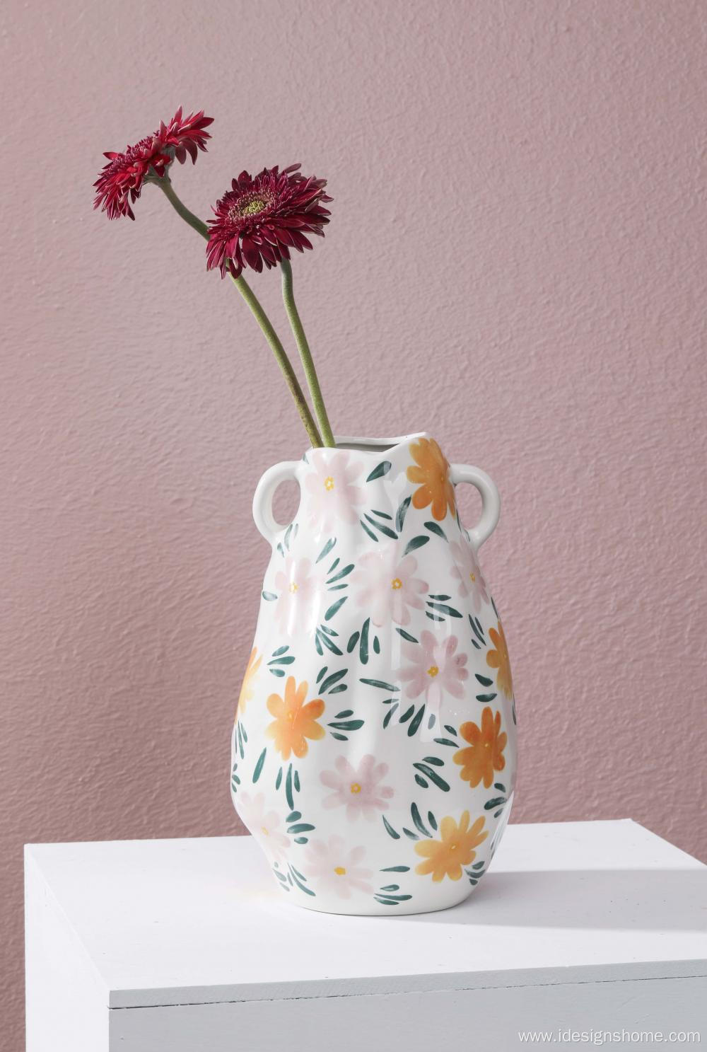 Classic Ceramics Water Transfer printing Vase