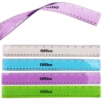 Transparent Flexible Customized Logo Plastic 30cm Curve Ruler