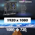 1080p AHD Backup View Camera 12V للسيارة/الحافلة/RV/Truck 8pcs أبيض LED Color Light Vision Camera Surveillance Camera