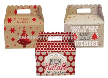 Folded boxes with christmas design paper kraft boxes