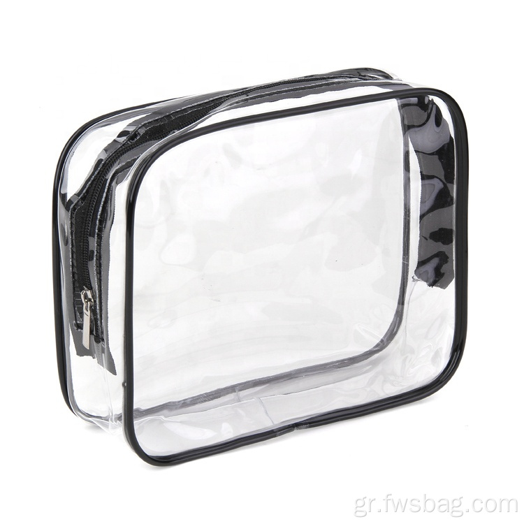 Διαφανές PVC καλλυντική τσάντα καθαρή θήκη μακιγιάζ