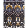 Paisley Rayon Challis 30S Tissu Impression Jet-jet