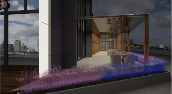 LED fiber optic lights grass for landscape lighting