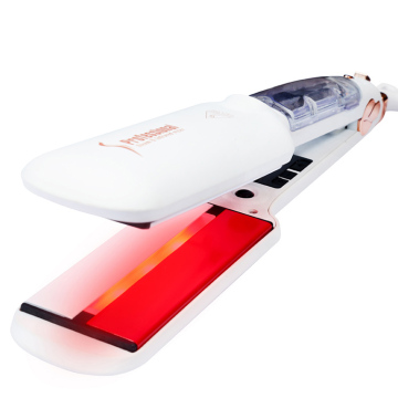 Infrared Steam Temperature Control Flat Iron with Negative Ion Protection and 20-Second Heating for Women